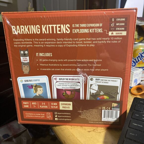 Barking Kittens, Exploding Kittens Expansion Pack. Brand New Torn Cellophane - Picture 9 of 11